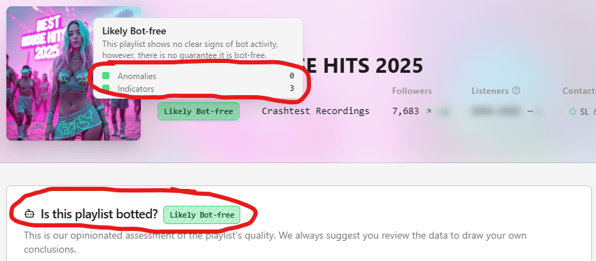 artist tool bot playlist